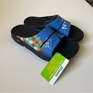 Oofos OOahh Sport Slide "26.2 Miles" NYC 2018 Marathon Edition NWT ~M13 /Wmns 15
